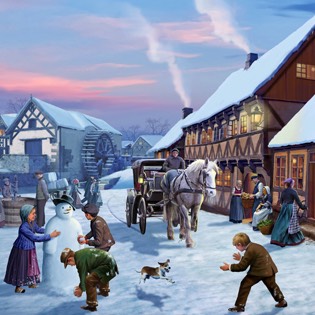 Christmas scene Denmark 