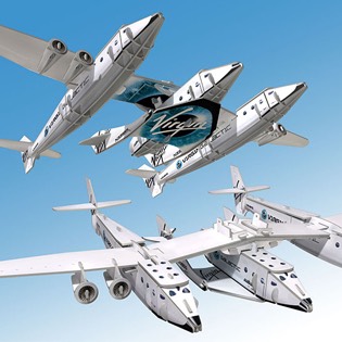 Virgin Galactic cardboard model 