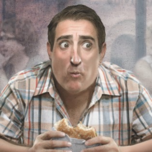 Guy eating 