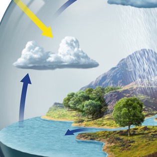 Water cycle snow globe 