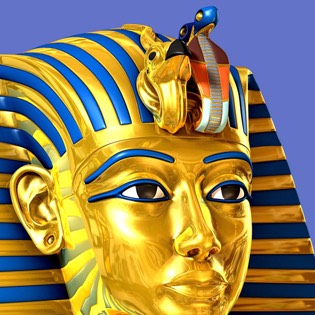 Tutankhamun death mask illustration 