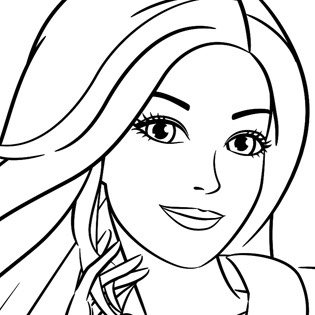 Mattel Barbie lineart 