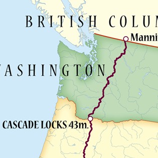 Pacific Crest trail map 