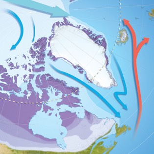 Arctic weather map 