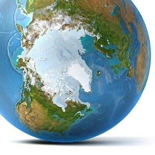 Arctic Antarctic globes 