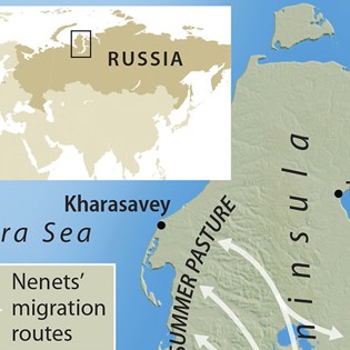 Nenet’s reindeer migration map 
