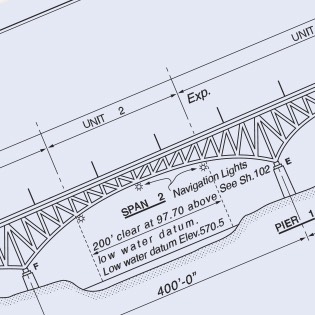 Architectural style line drawing 