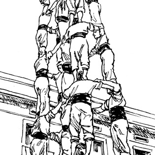 Castellers illustration 