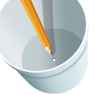 Pencil cup experiment 